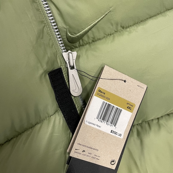 Men’s Nike Storm Fit Alligator Green Puffer Jacket Coat Size 4XL ( DR9605-010 ) - Picture 2 of 9